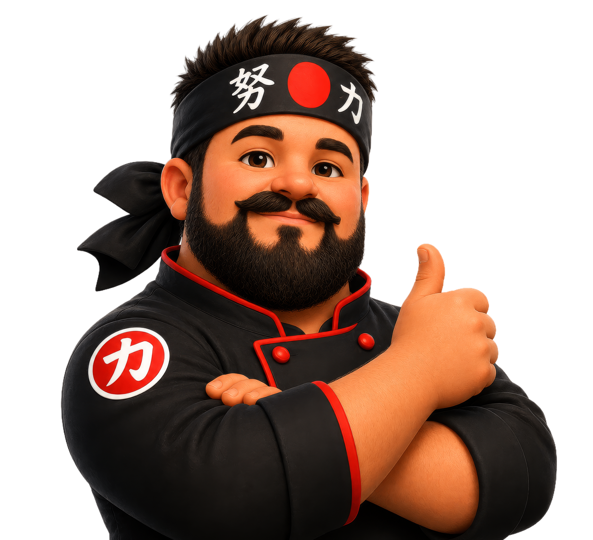 Gohan — mascote 3D da Naori Sushi